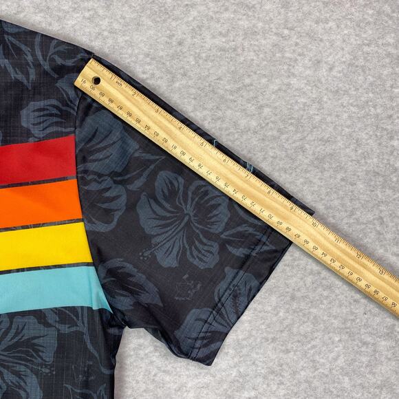 Oahu Golf OGA Mens M Polo Shirt Hibiscus All Over Print - Picture 10 of 13